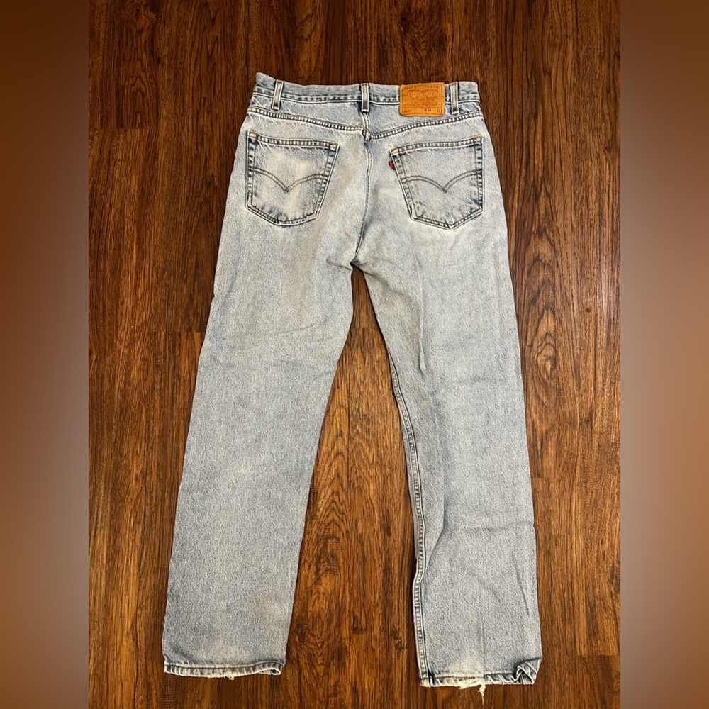 Vintage Men's distressed Blue Jeans 34x31 - Picture 10 of 13